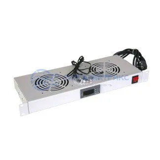 фото Модуль вентиляторный с термостатом 19" 1U с 2-мя вентиляторами REXANT