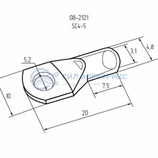 фото Наконечник кольцевой REXANT НК, ø5.2 мм, 4 мм², ТМЛ (DIN) 4-5