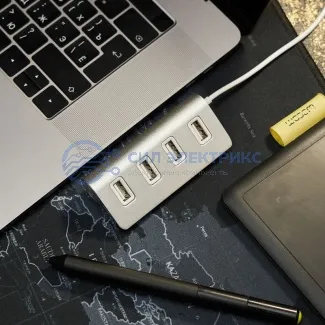 фото Разветвитель REXANT 4 USB-port серебристый