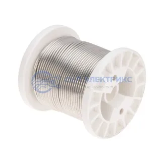 фото Припой ПОМ-3, 500г, Ø2мм, (олово 97%, медь 3%), бессвинцовый, ГОСТ 21931-76, катушка REXANT