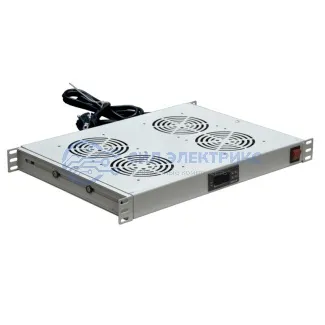 фото Модуль вентиляторный с термостатом 19" 1U с 4-мя вентиляторами REXANT