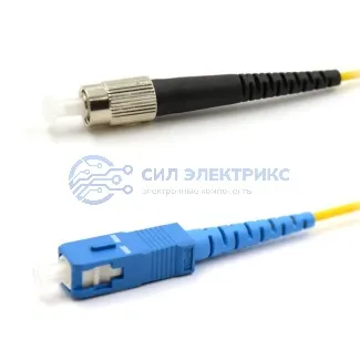 фото Патч-корд оптический переходной (SM), 9/125 (OS2), SC/UPC-FC/UPC, (Simplex), LSZH, 3м REXANT