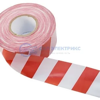 фото Лента оградительная 75 мм х 250 м PROconnect, цвет белый/красный