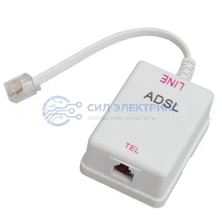 фото Розетка телефонная на стену, ADSL фильтр, 6Р4С (RJ-11) REXANT