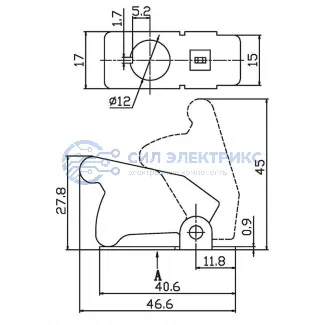 фото Защитная крышка для тумблеров типа KN и ASW синяя (SAC-01) REXANT