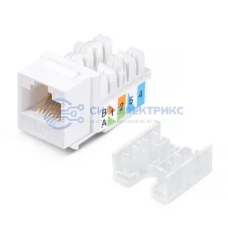 фото Модуль Keystone REXANT PRO Jack RJ-45(8P8C), UTP неэкранированный, категория 5e, тип 90 градусов, белый