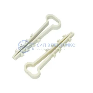 фото Дюбель-хомут нейлоновый прямоугольный 5-10 мм, белый (100 шт/уп) PROconnect