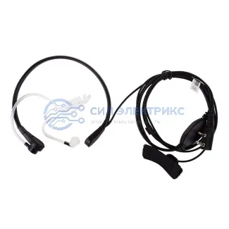 фото Ларингофон P-780 с звуководом и кнопкой на палец, разъем тип Кенвуд