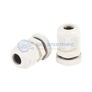 фото Кабельный ввод Кабельный ввод PG-13,5 (6-12мм) серый, комплект (2 шт/уп) REXANT