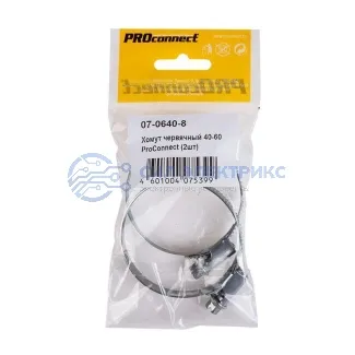 фото Хомут червячный 40-60-0,7 мм, (упак. 2 шт) PROconnect