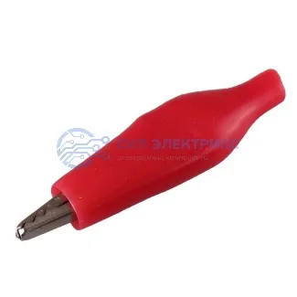 фото Зажим крокодил в изоляторе REXANT, длина 40 мм, ток 5A, 2 шт.