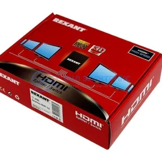 фото Делитель гнездо HDMI на 3 гнезда HDMI, металл REXANT