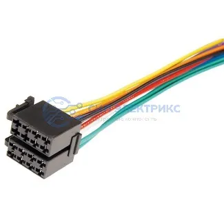 фото Разъем для автомагнитолы "Евро" ISO, гнездо сдвоенное, (1шт.) REXANT