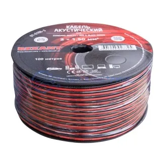 фото Кабель акустический 2х1,50 мм², красно-черный, 100 м, REXANT