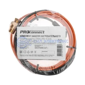 фото Кабель греющий саморегулирующийся 10 ККНС 2ЛПп-ЭЛ 65/85, в трубу, 4м/40Вт PROconnect
