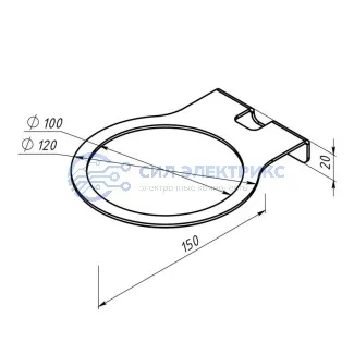фото Кронштейн для колонок, настенный, черный REXANT