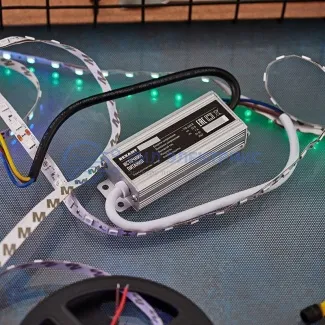 фото Источник питания тонкий AC 250V/DC 24V 1А 24W с проводами, влагозащищенный (IP67)