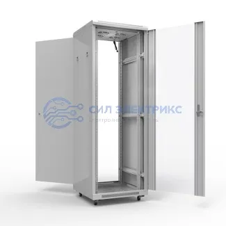 фото Шкаф напольный 19" серии Standart 22U 600х600мм, передняя и задняя дверь перфорация, RAL 7035 (состоит из 2 частей) REXANT