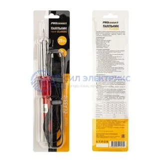 фото Паяльник долговечное жало, серия Classic, 25Вт, 230В, блистер PROconnect