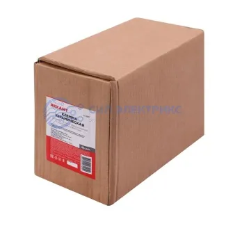 фото Клемма керамическая винтовая КВ 12 мм² 3 пары контактов с крепежным отверстием (45 шт./уп.) REXANT