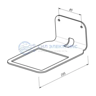 фото Кронштейн для Яндекс Станции, настенный, черный REXANT