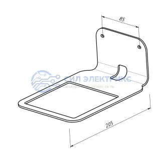 фото Кронштейн для Яндекс Станции, настенный, серый REXANT