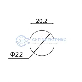 фото Индикатор Ø22 220V синий LED (RWE-618) REXANT