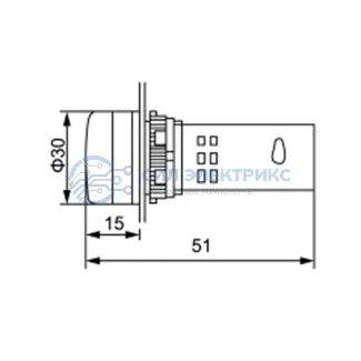 фото Индикатор значения напряжения зеленый VD22 70-500 В
