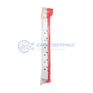 фото Колодка PREMIUM 6 гнезд, с/з, белый REXANT