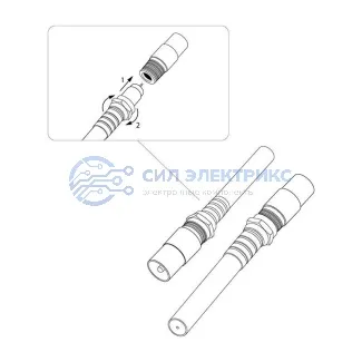 фото Переходник антенный, (гнездо F - штекер TV), (1шт) REXANT