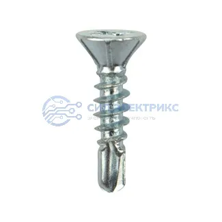 фото Саморез оконный KRANZ сверло, 3.9х16, белый цинк, короб (1000 шт./уп.)