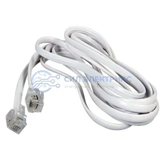 фото Телефонный шнур, удлинитель RJ-11(6P-4C), длина 3 метра, белый REXANT