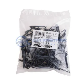 фото Дюбель-хомут нейлоновый 19-25 мм, серый (100 шт/уп) PROconnect