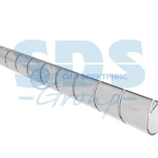 фото Кабельный спиральный бандаж, диаметр 15 мм, длина 2 м (SWB-15), прозрачный REXANT