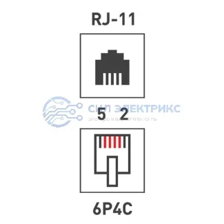 фото Переходник телефонный, штекер 6Р4С (RJ-11) -2 гнезда 6Р4С (RJ-11) REXANT