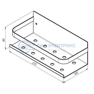 фото Кухонный органайзер, настенный, монтаж без сверления, черный REXANT