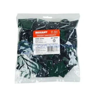 фото Площадка самоклеящаяся REXANT 30х30 мм, черная, упаковка 100 шт.