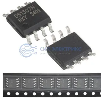 фото Микросхема DS1307ZN, корпус DIP-8, ток 1 мА, рабочая температура от -40°C до +85°C