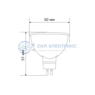 фото Лампа светодиодная Рефлектор 7,5Вт 650Лм GU5.3 6500K холодный свет REXANT