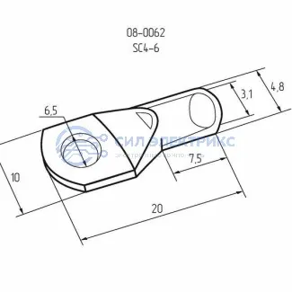 фото Наконечник кольцевой REXANT НК, ø6.5 мм, 4 мм², ТМЛ (DIN) 4-6