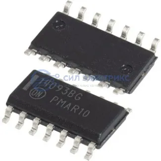 фото Микросхема FPGA MC14093BDR2G ONS, 2 логических элементов, корпус SOIC-14, рабочая температура от -40°C до +85°C