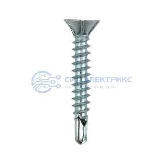 фото Саморез оконный KRANZ сверло, 3.9х25, белый цинк, короб (500 шт./уп.)