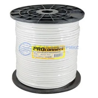 фото Кабель КВК-В-2+2x0,50 мм² (Cu/CCA) (96) белый, 200 м, PROconnect