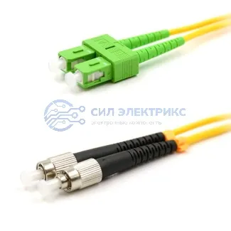 фото Патч-корд оптический переходной (SM), 9/125 (OS2), SC/APC-FC/UPC, (Duplex), PVC, 5м REXANT