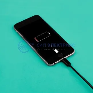 фото Кабель USB-Lightning для iPhone/PVC/black/1m/REXANT
