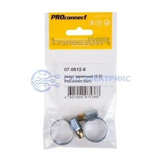 фото Хомут червячный 12-20-0,7 мм, (упак. 2 шт) PROconnect