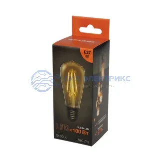 фото Лампа филаментная LOFT EDISON ST64 11,5Вт 1380Лм 2400K E27 золотистая колба REXANT