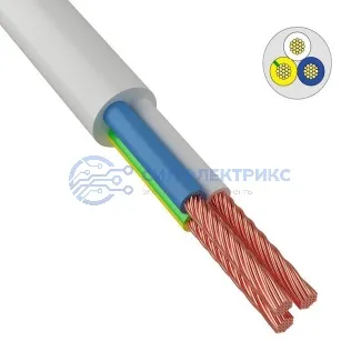 фото Провод соединительный ПВС 3x1,5 мм² 150 м белый ГОСТ 7399-97