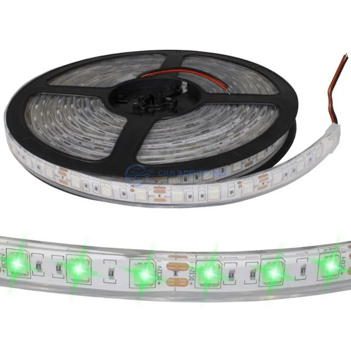 Светодиодная лента 5050 300LED IP68 12V GREEN фото Светодиодная лента 5050 300LED IP68 12V GREEN