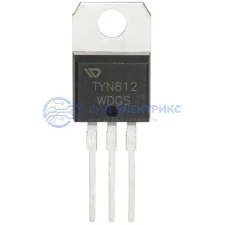 фото Низковольтный тиристор TYN812RG, 1200 В, 8 А, корпус TO-220
